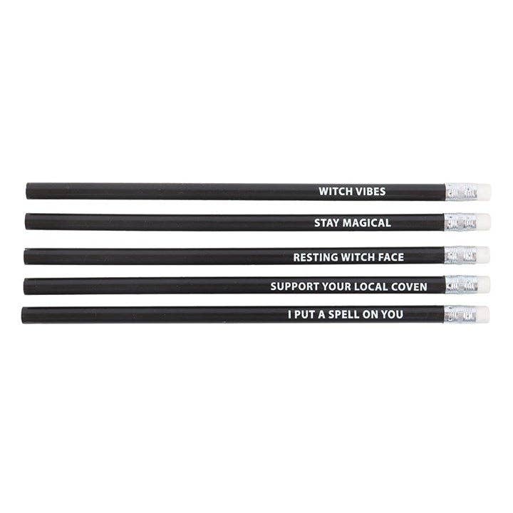 Pack of 5 Witchy Pencils