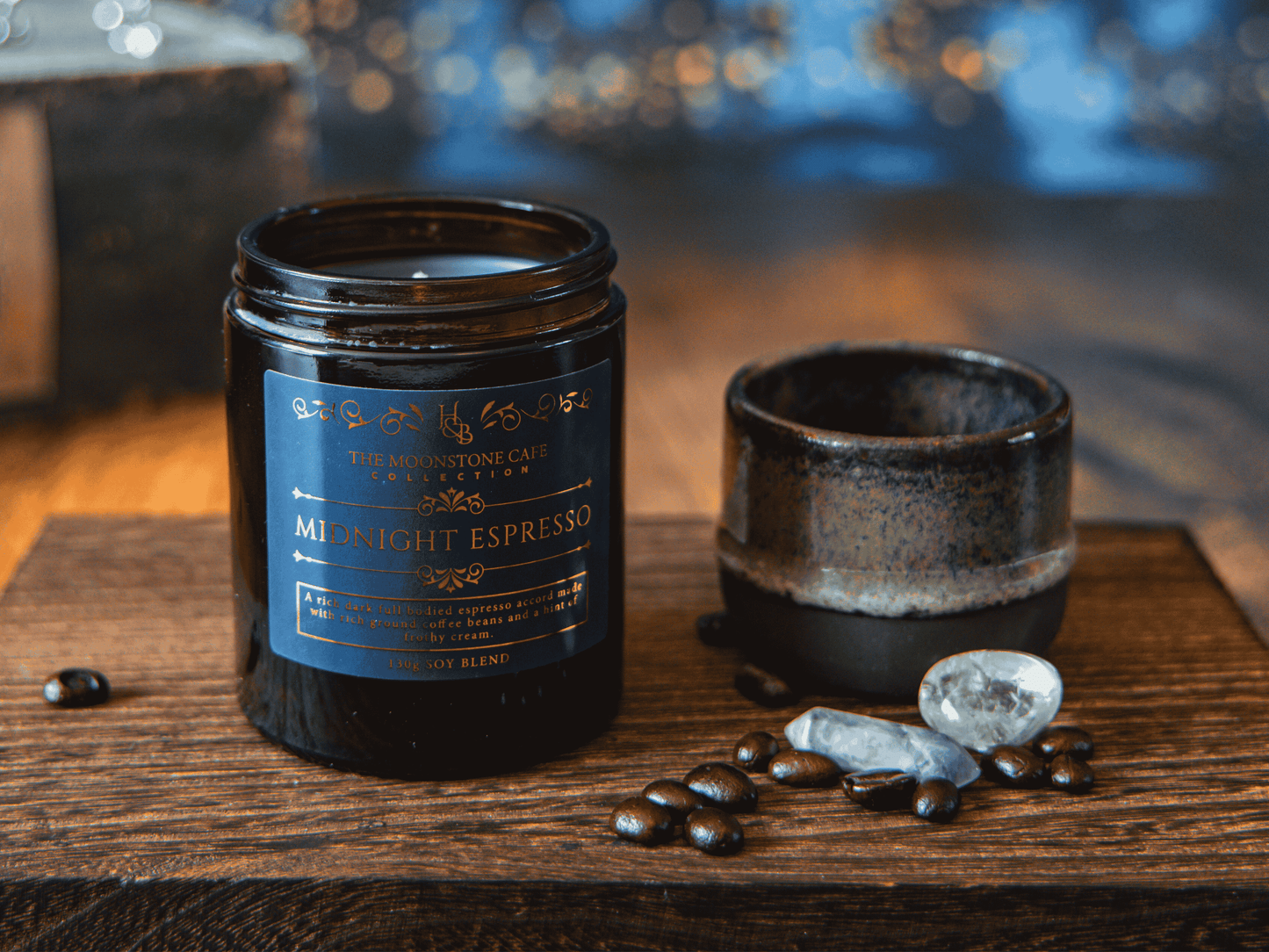 Midnight Espresso Scented Soy Candle 130g