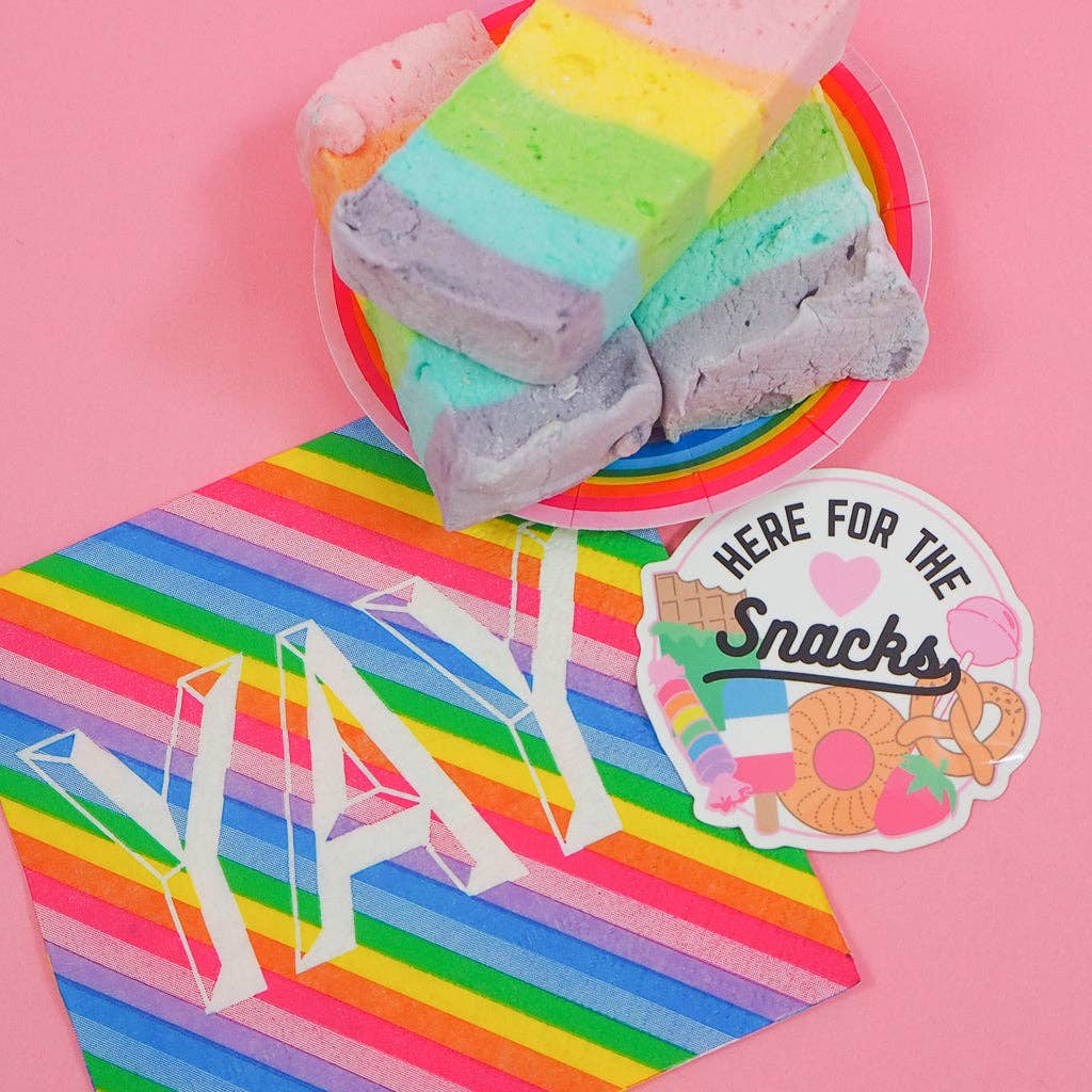 Here For The Snacks Vinyl Sticker