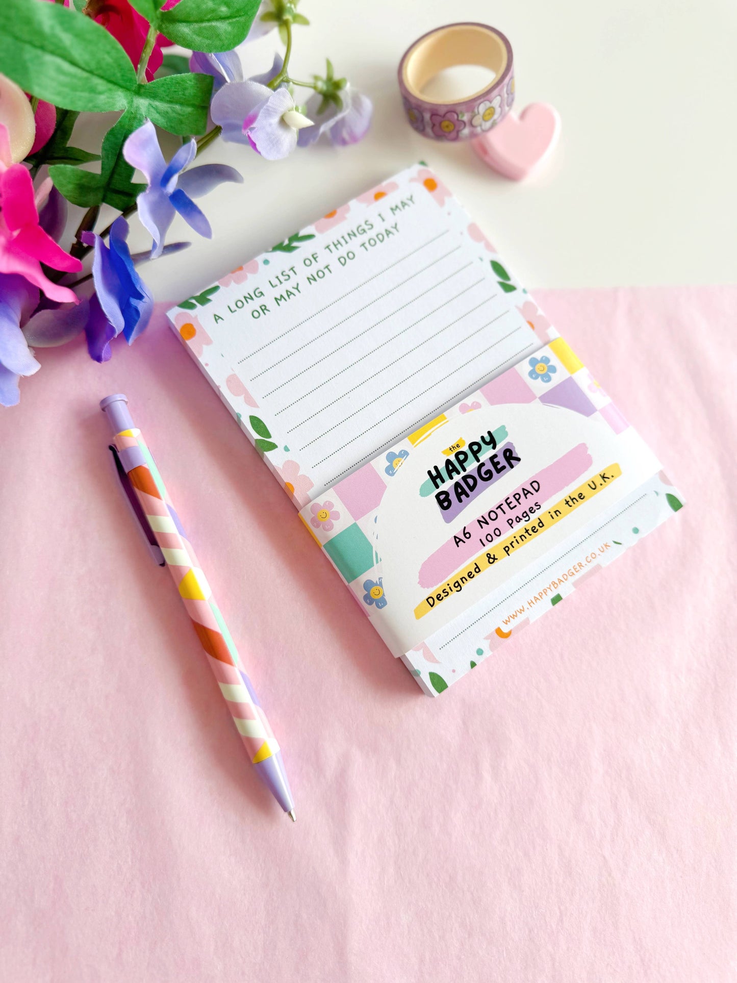 Funny A6 Lined Notepad | Cute Stationery | 100 Page Notepad
