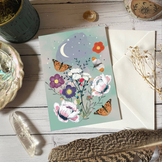 Wildflowers butterfly