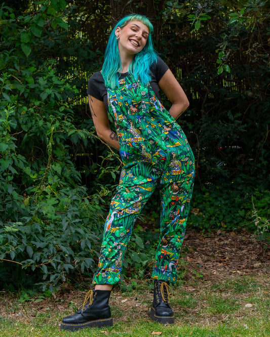 Pond Birds Stretch Dungarees
