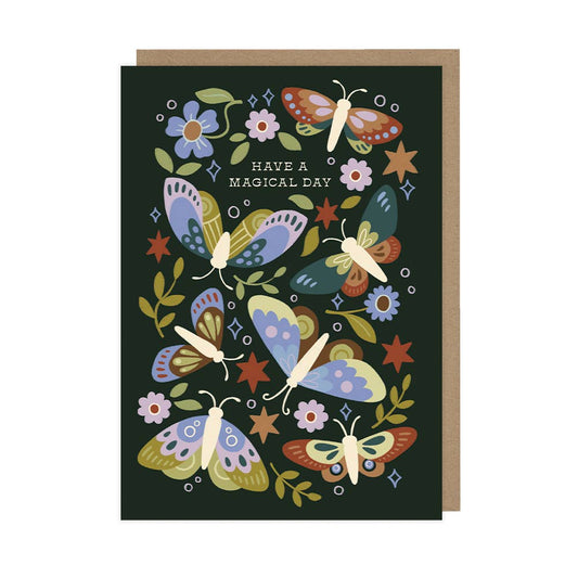 Moths Magical Birthday Card