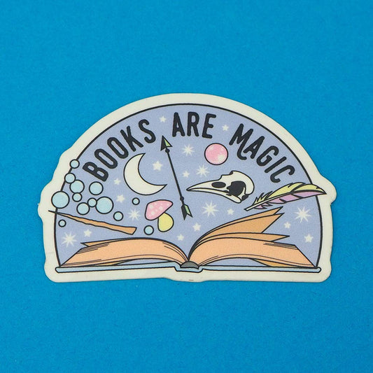 Books Are Magic Vinyl Sticker
