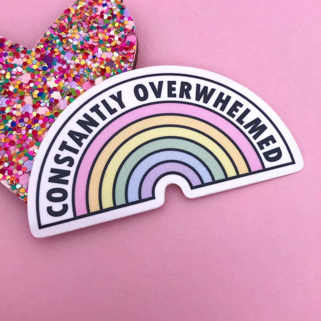 Constantly Overwhelmed Vinyl Sticker