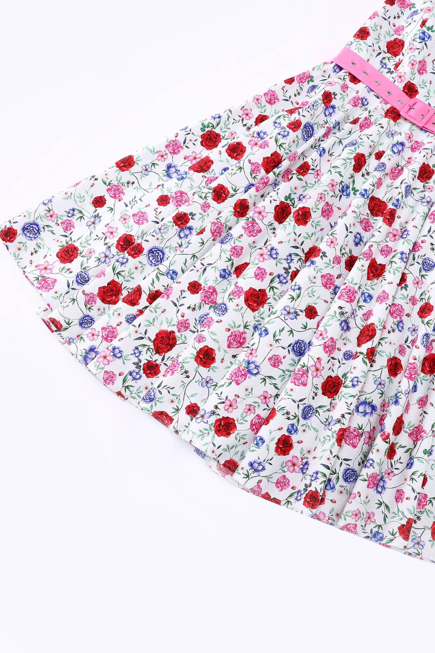 Daisy White Rose Halter Dress
