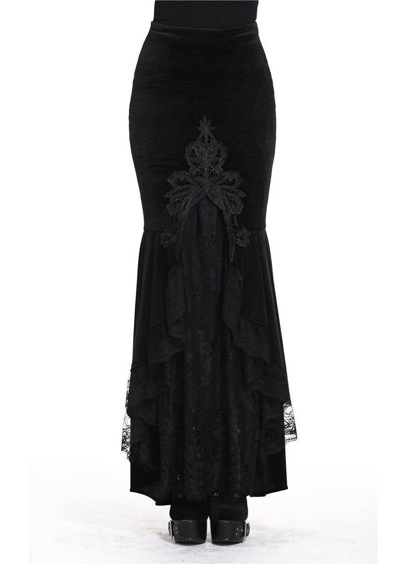 Dark In Love Cordelia Velvet Skirt