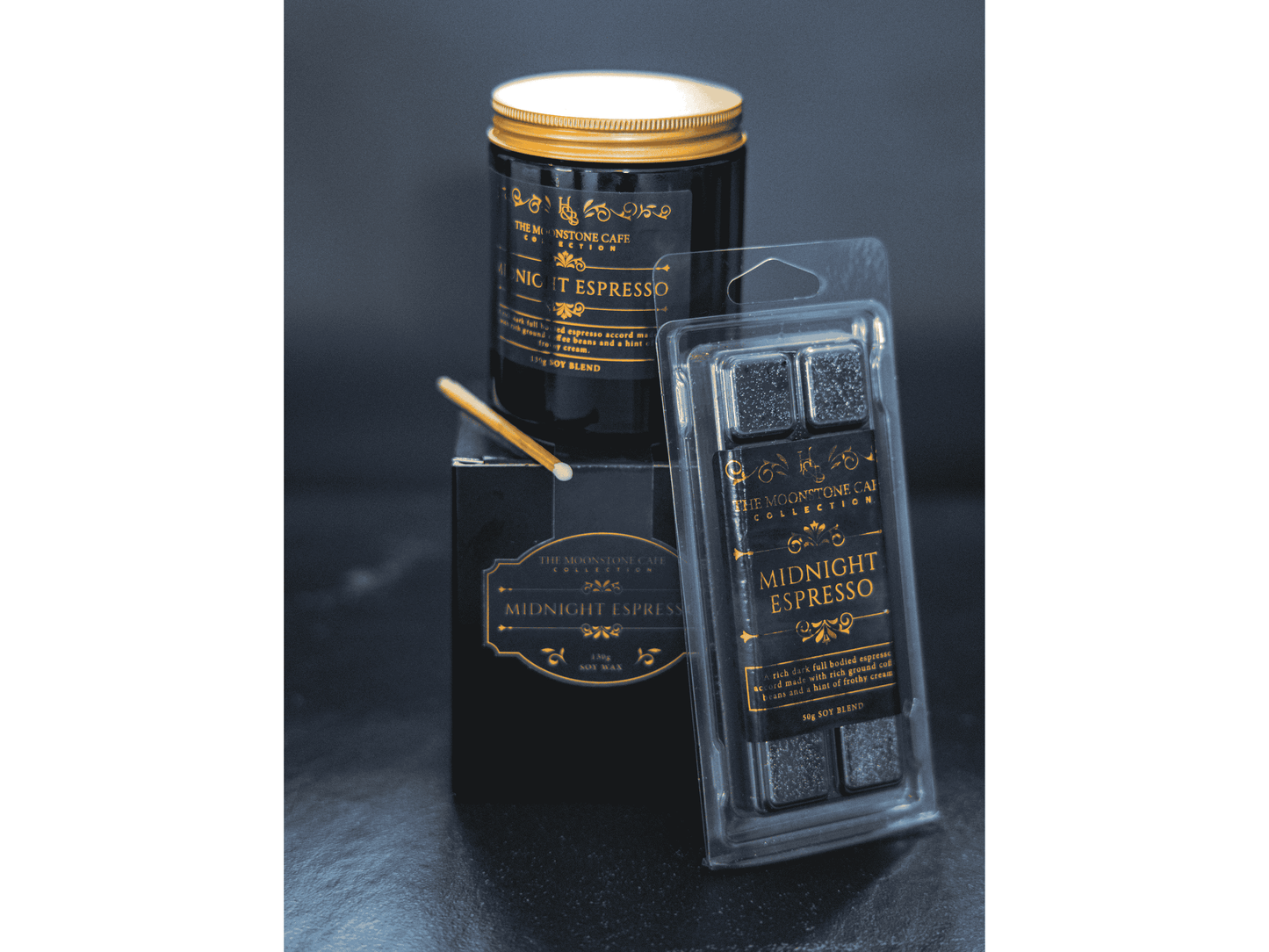 Midnight Espresso Scented Soy Candle 130g
