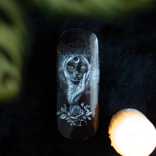 Grimalkin's Glass Gothic Cat Glasses Case by Alchemy
