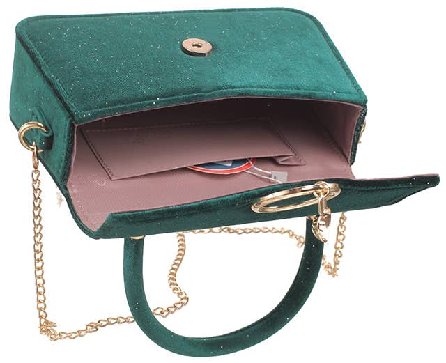 Velvet Stardust bag Green