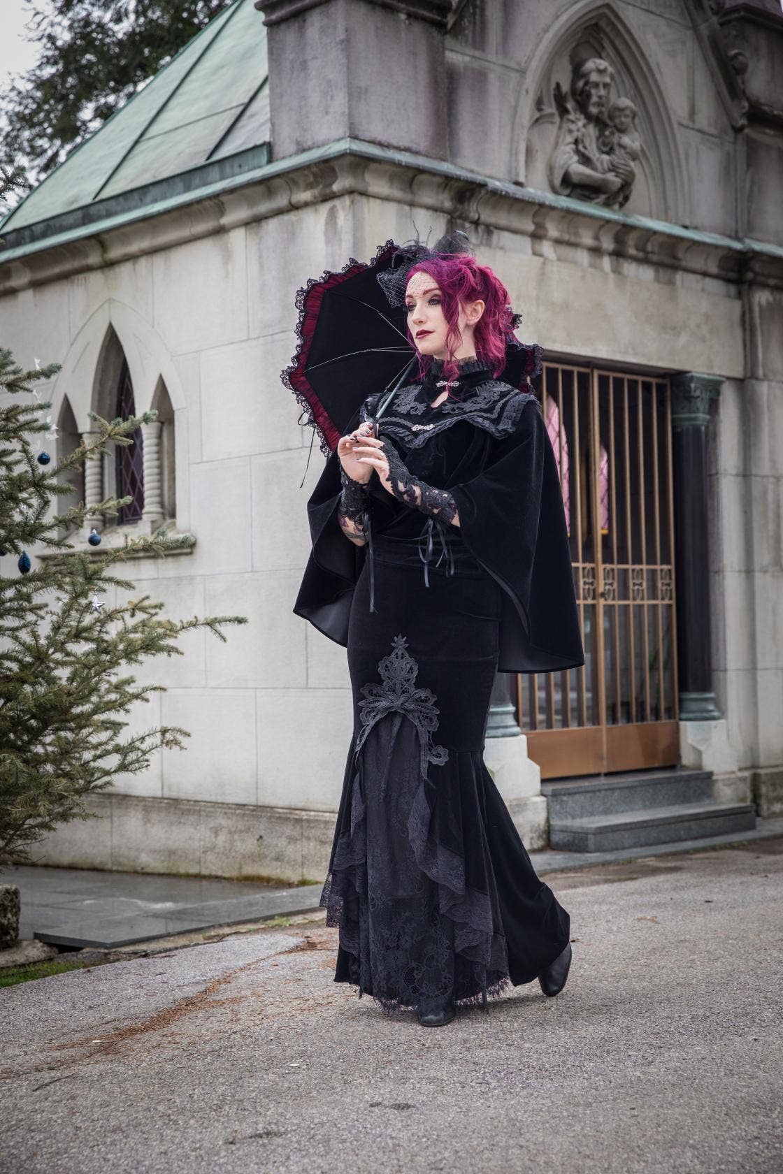 Dark In Love Cordelia Velvet Skirt