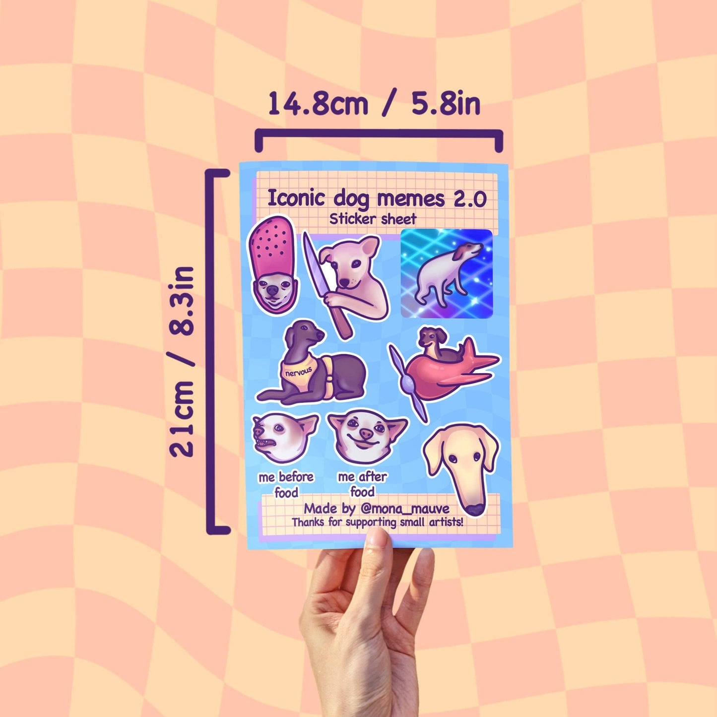 Iconic Dog Memes Sticker Sheet | Waterproof Vinyl Stickers