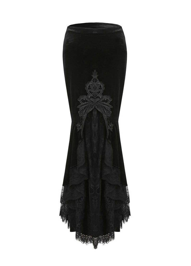 Dark In Love Cordelia Velvet Skirt
