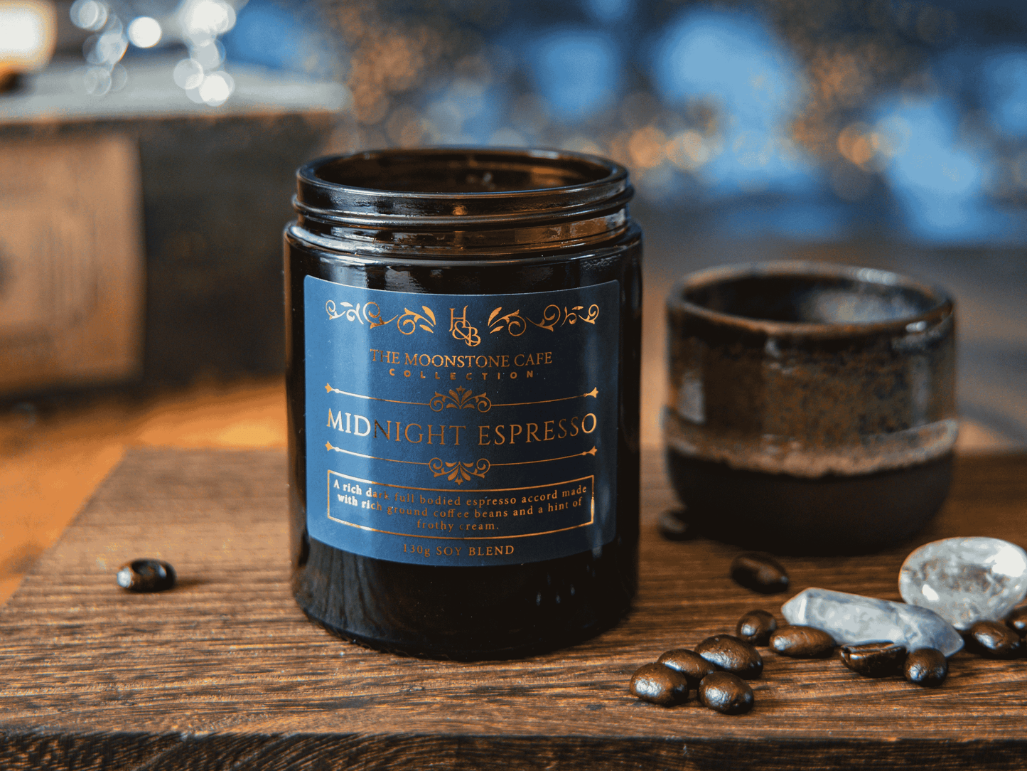 Midnight Espresso Scented Soy Candle 130g