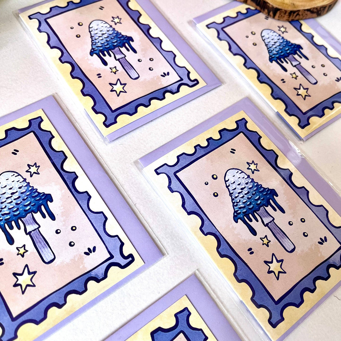 Mushroom Stamp A7 Card