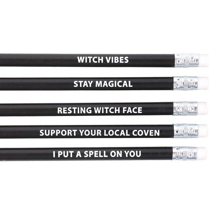 Pack of 5 Witchy Pencils