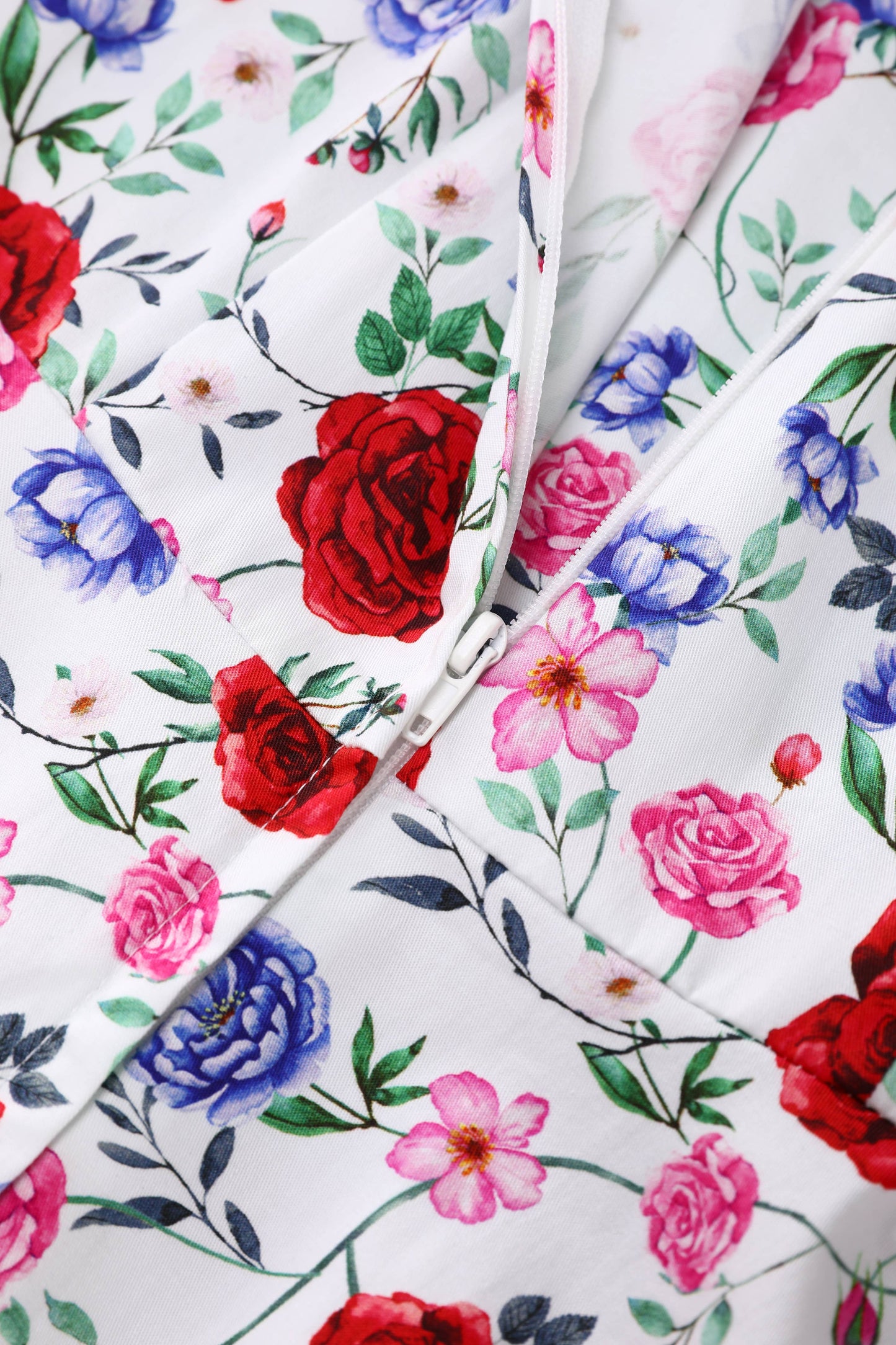 Daisy White Rose Halter Dress