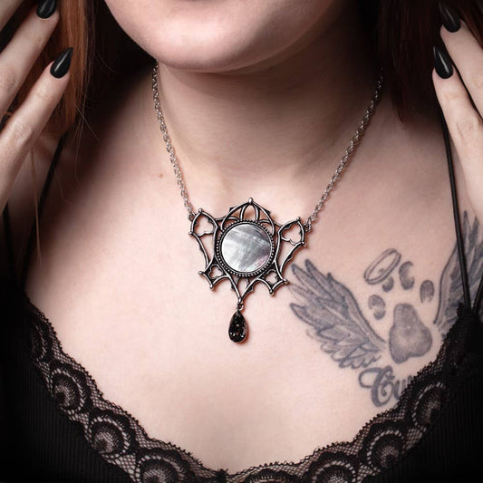 The Ghost of Whitby Pewter & Austrian Crystal Necklace