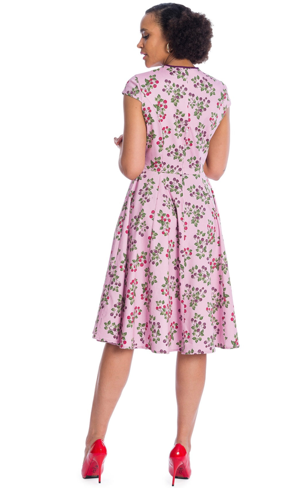 Lilac Summer Berry Swing Dress
