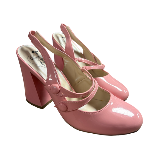 Pink Retro Chunky Heel Shoes