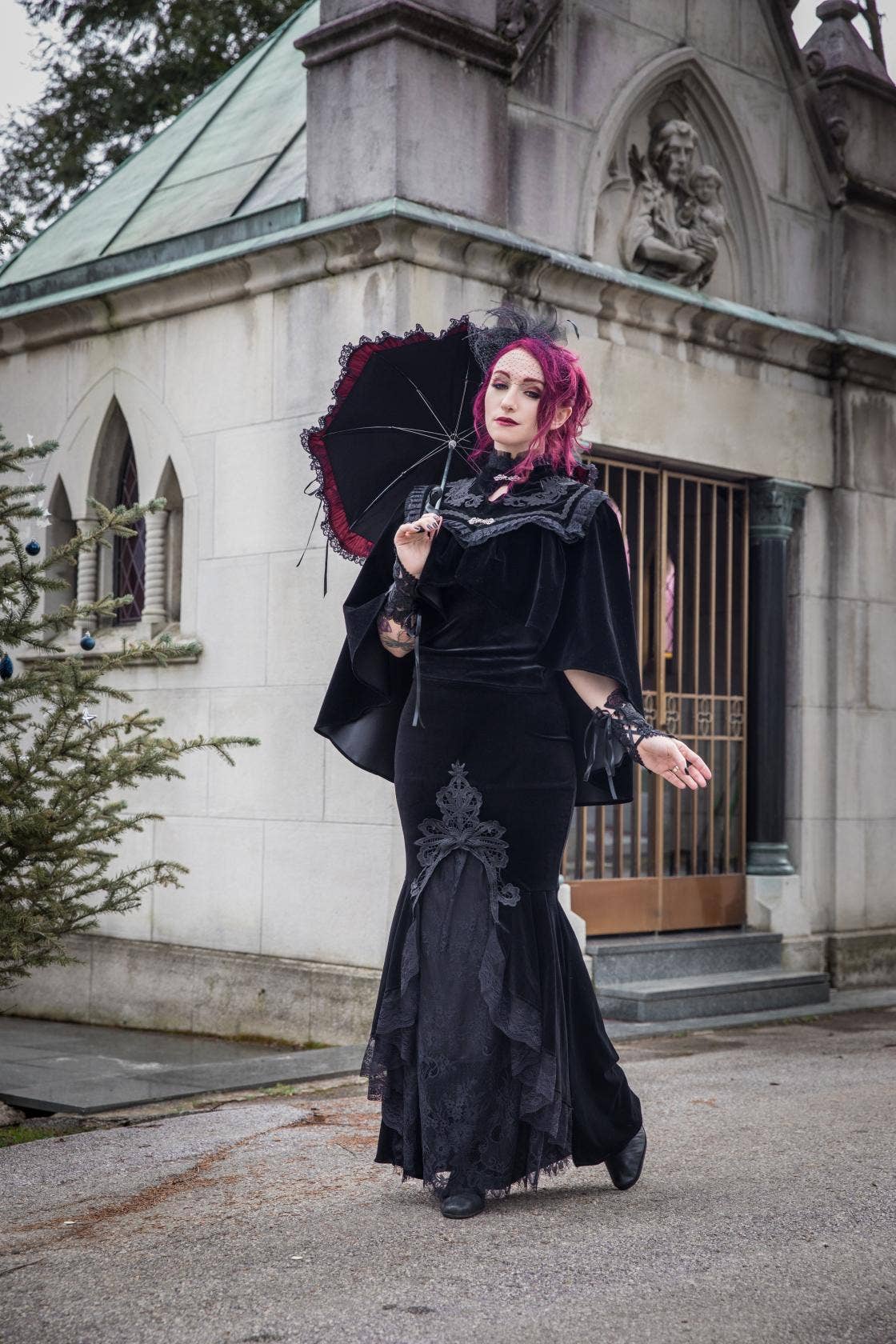 Dark In Love Cordelia Velvet Skirt