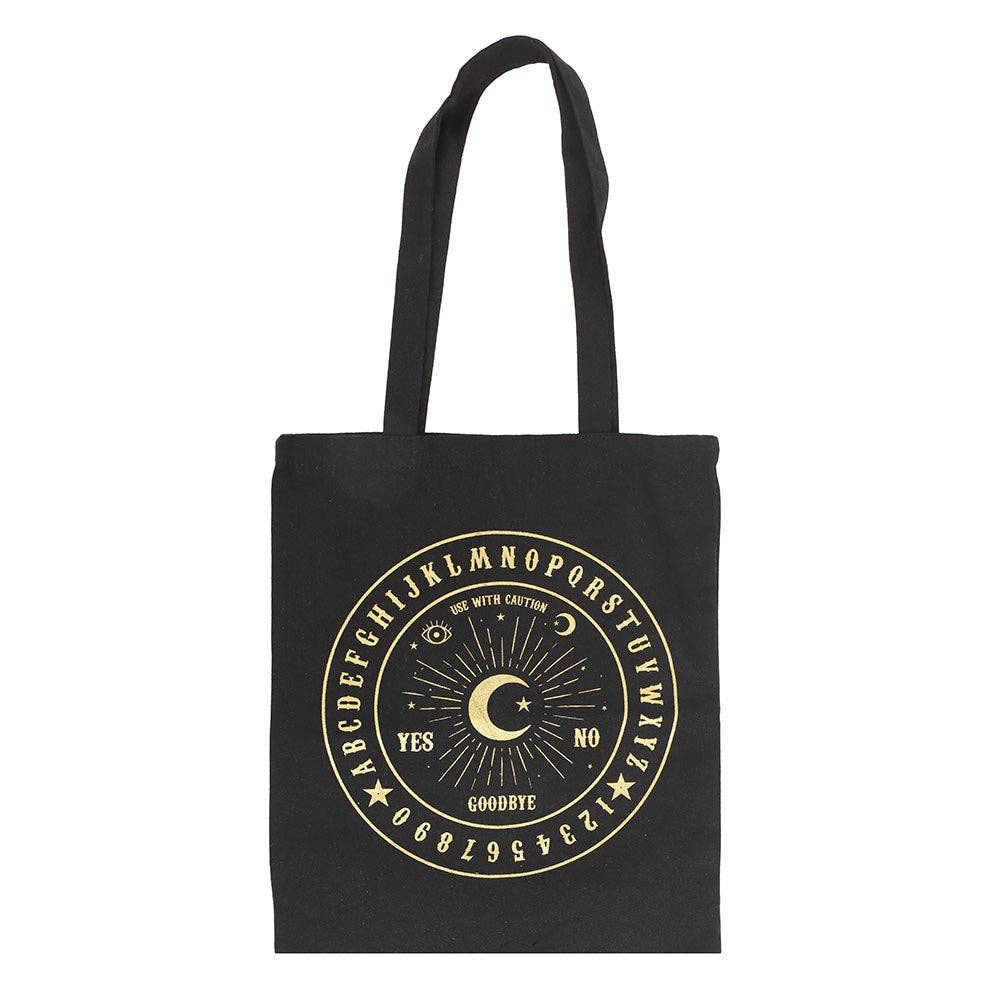 Black Talking Board Polycotton Tote Bag