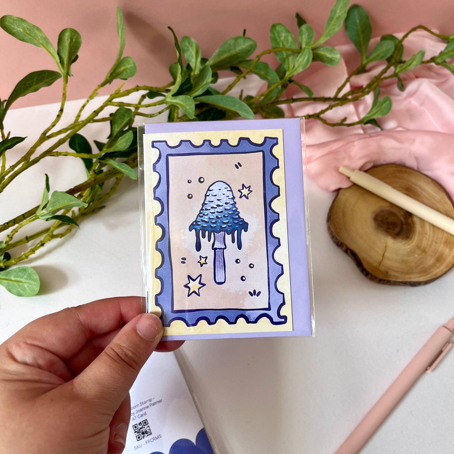 Mushroom Stamp A7 Card