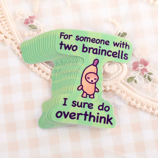 2 Braincells | Funny Cat Meme Vinyl Sticker