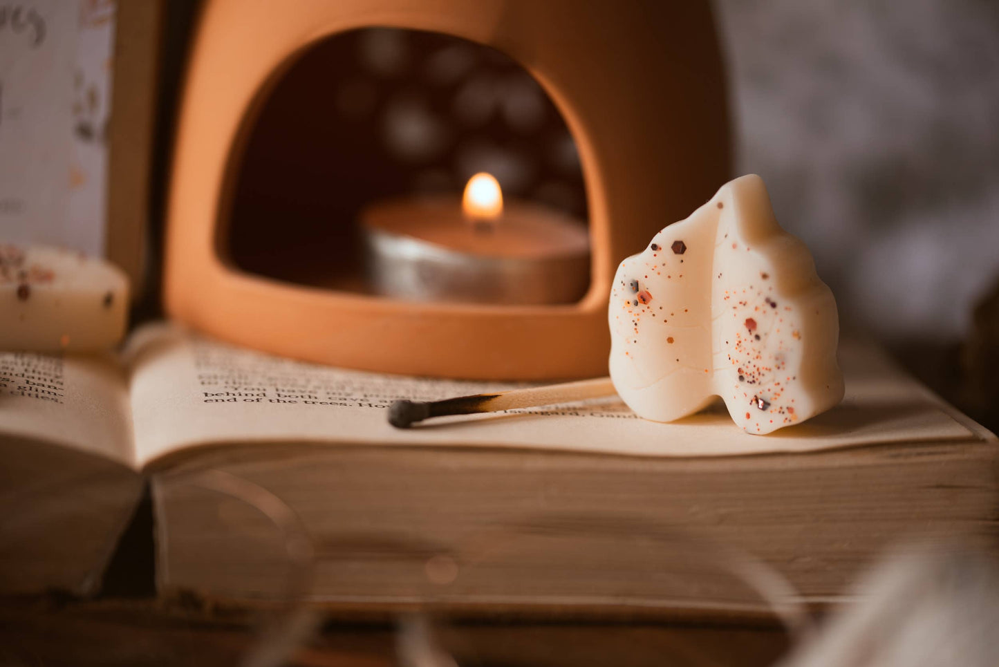 Cinnamon Buns Scented Box of 8 Leaves Shaped Wax Melts