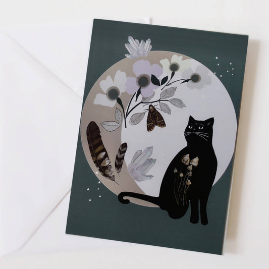 Crystal Cat Greeting Card