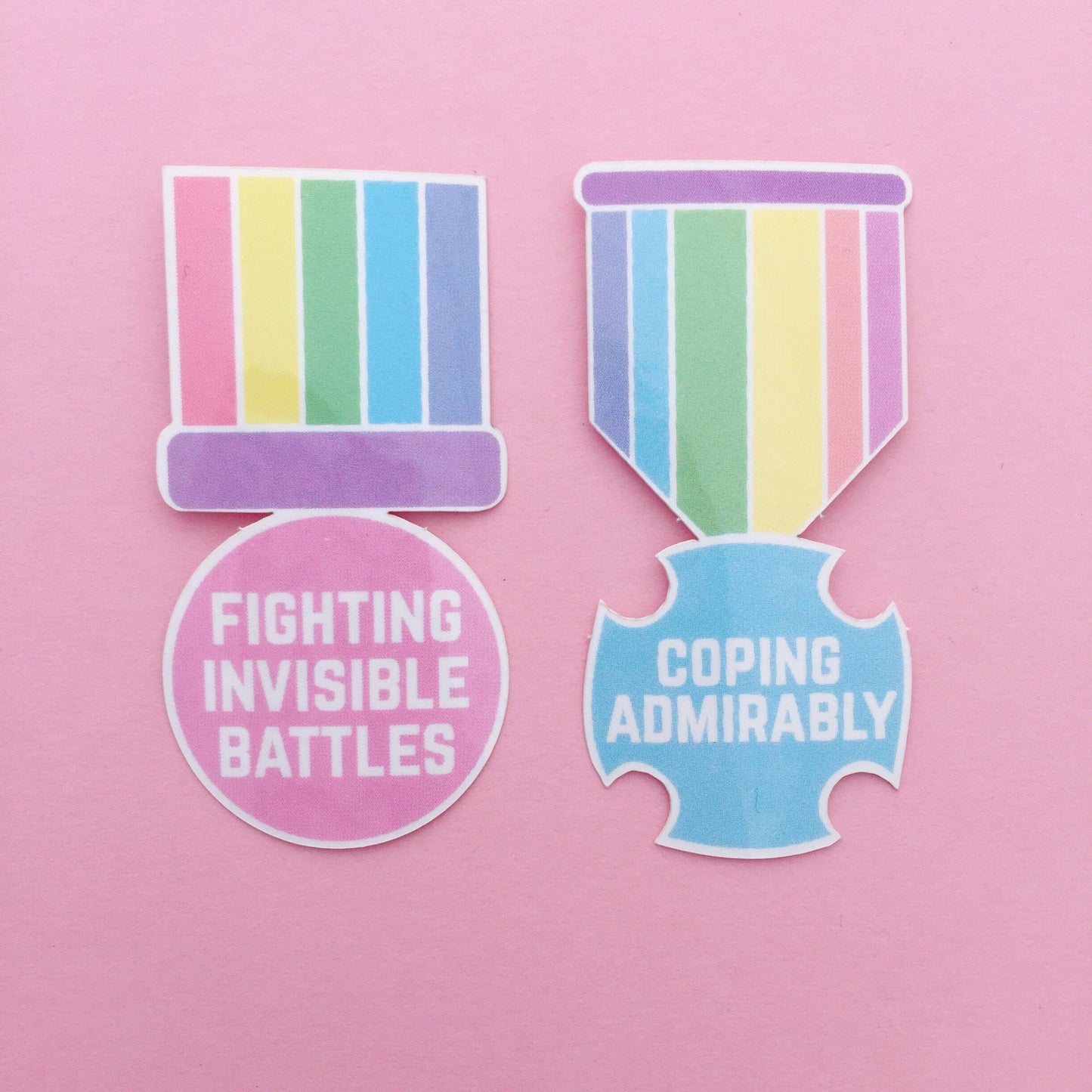 Fighting Invisible Battles Vinyl Sticker