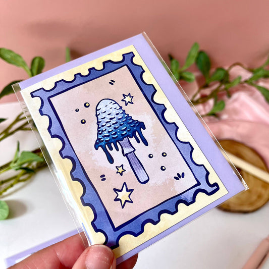 Mushroom Stamp A7 Card