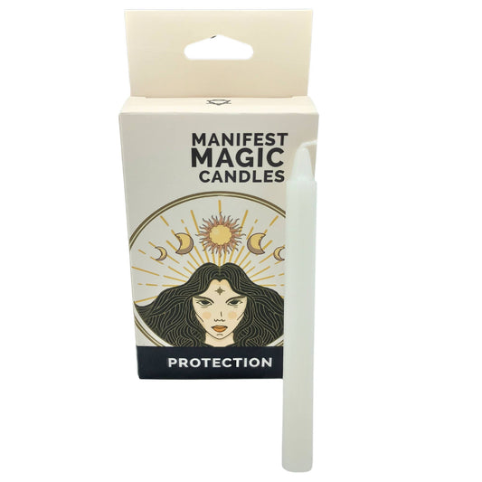 White Manifest Magic Candles- Protection (12 pack)