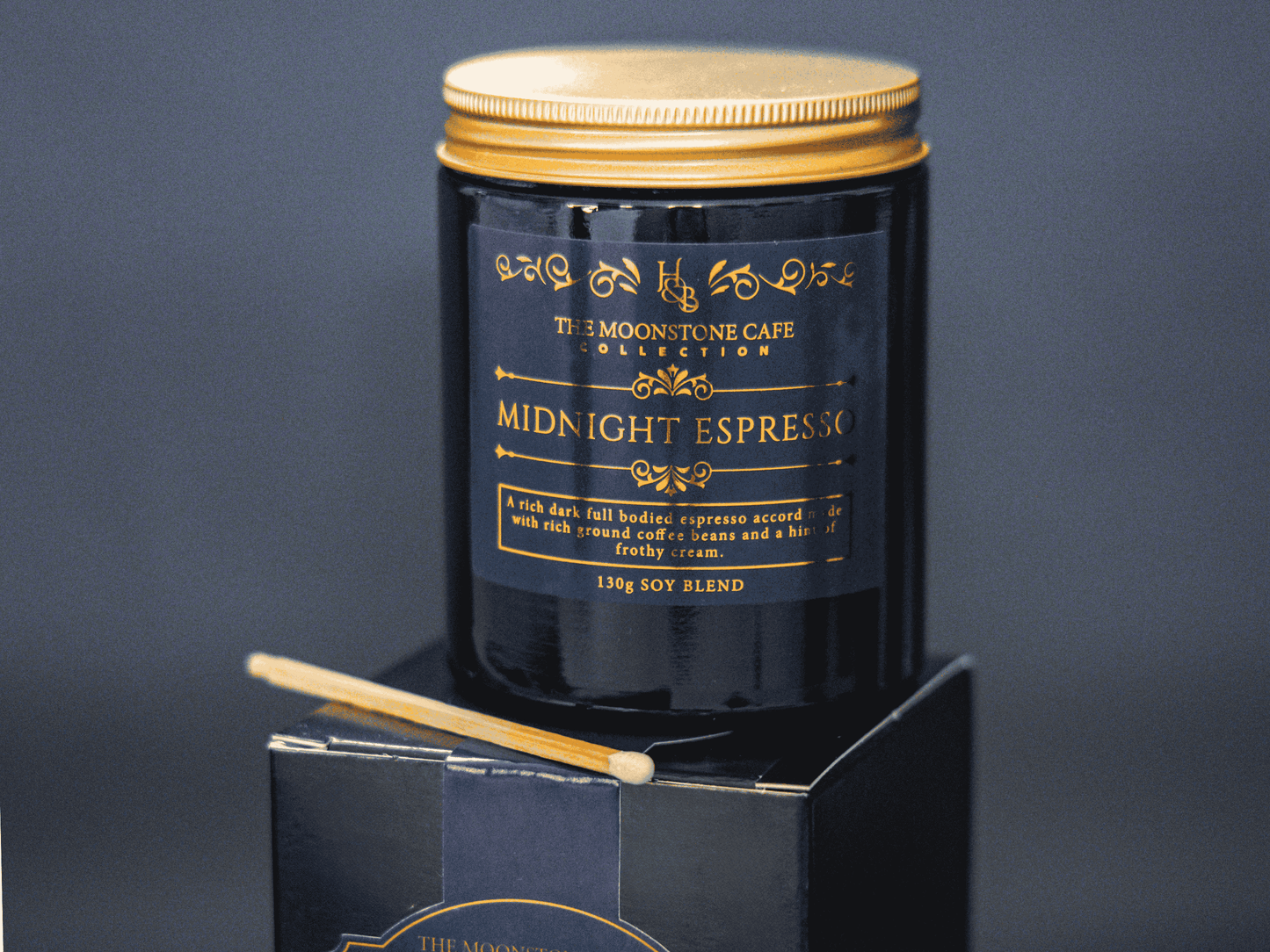 Midnight Espresso Scented Soy Candle 130g