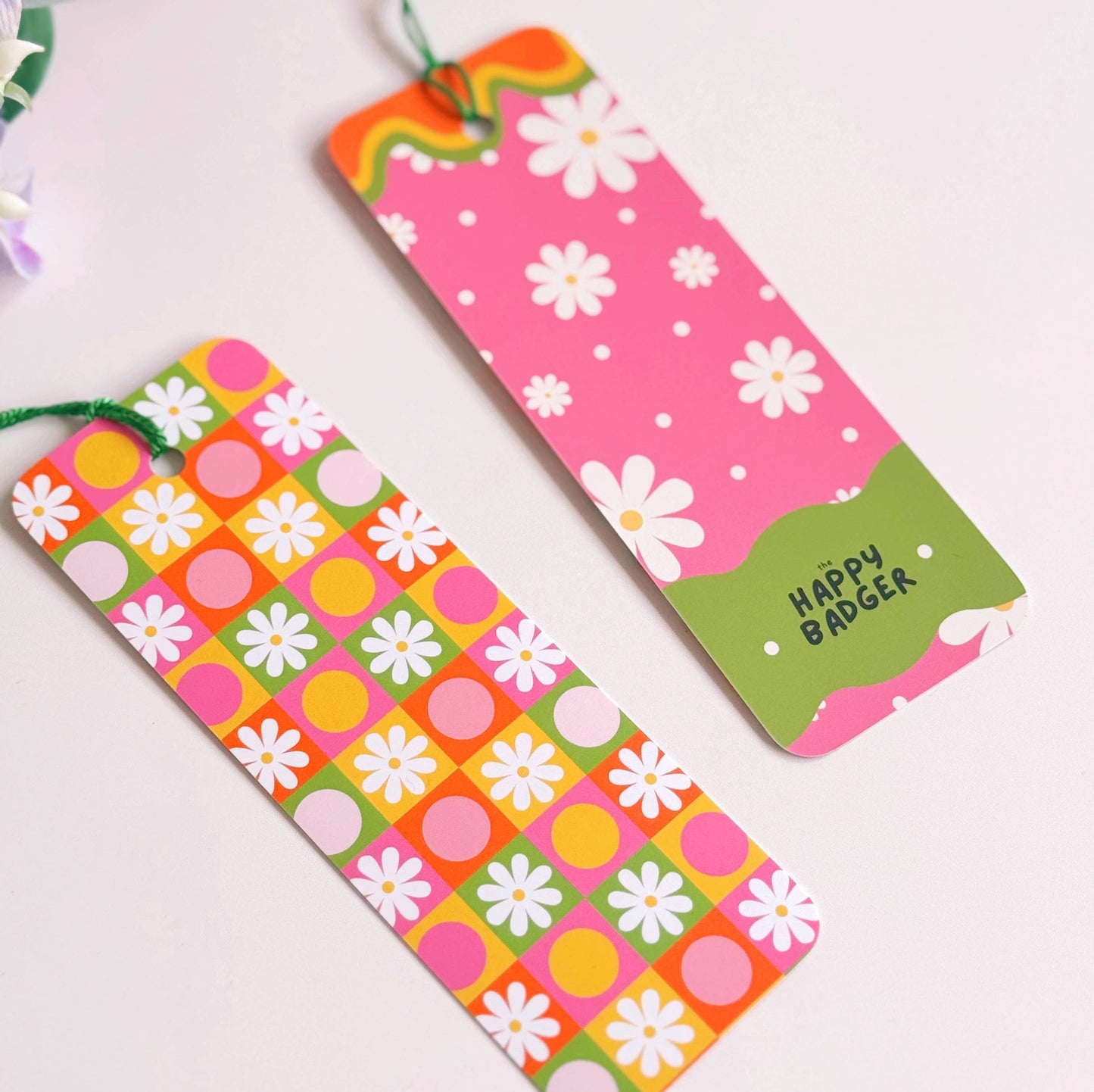 Checkerboard Bookmark | Colourful Bookmark with Tassel