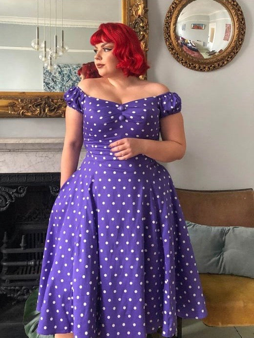 Lilac polka hot sale dot dress