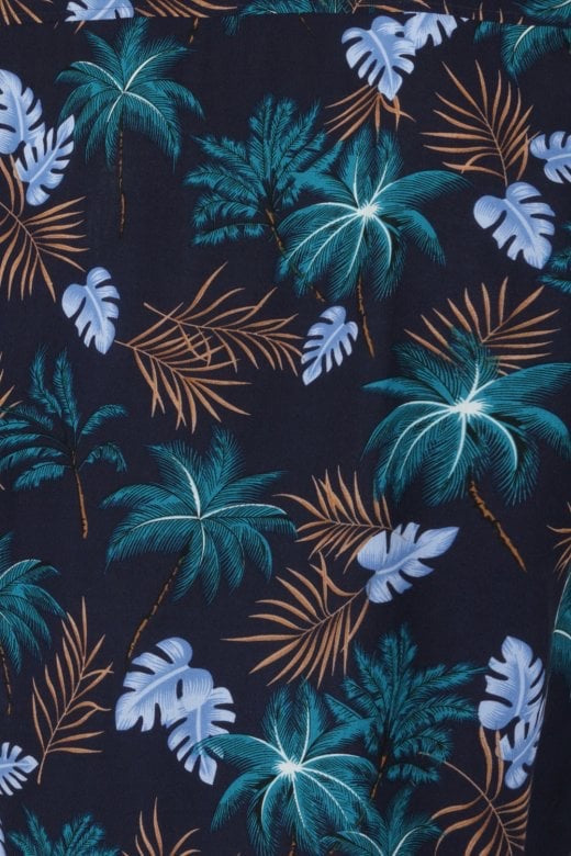 Oscar Tomika Haiti Navy Hawaiian Shirt