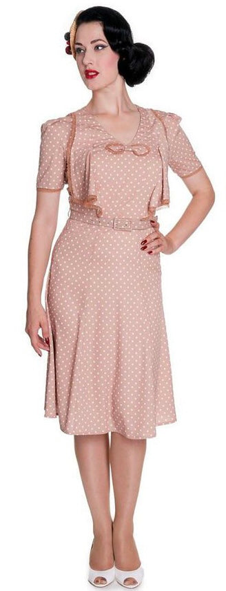 Jennifer latte polka dot Tea Dress