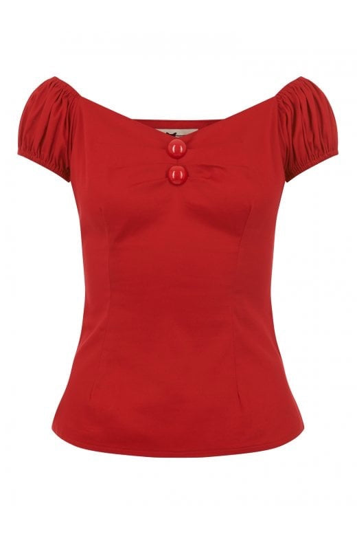 Dolores classic Gypsy Top Red