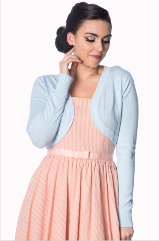 Flickers Long Sleeve Bolero Light Blue