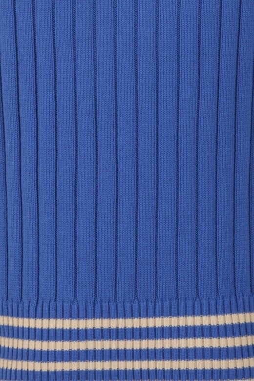 Euston Knitted 40’s 100% cotton Vest Blue