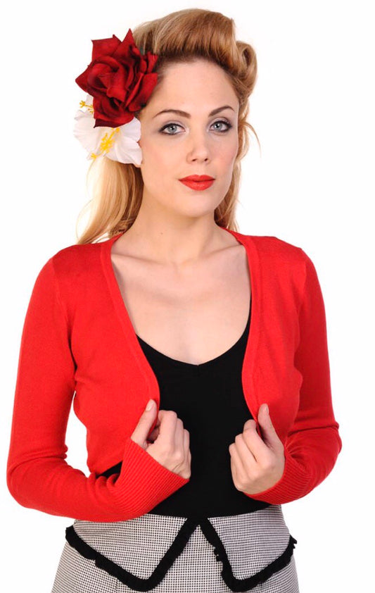 Flickers Long Sleeve Bolero Red (New style)