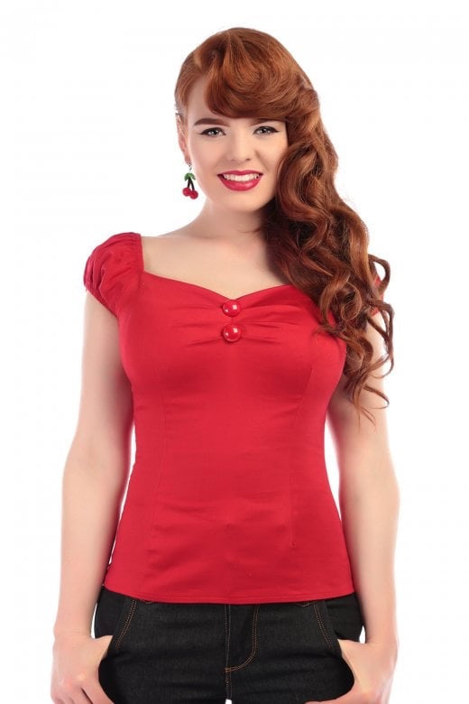 Dolores classic Gypsy Top Red