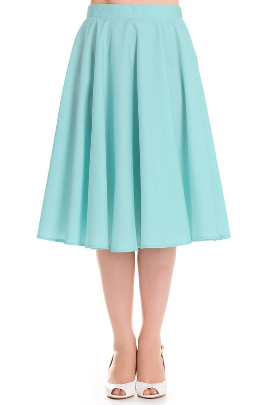 Paula Full Circle 50s Skirt Aqua