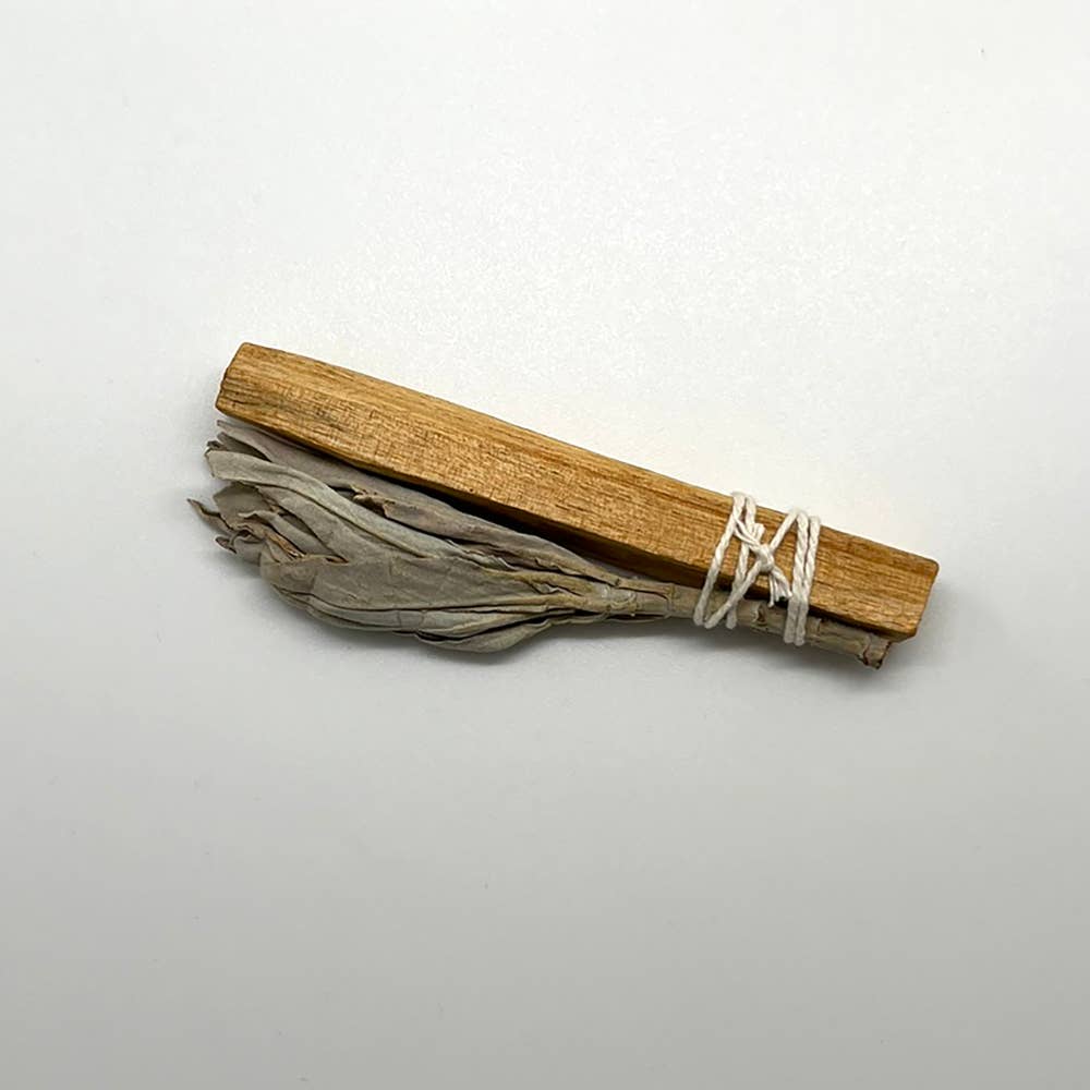 Mini Smudge Cluster, White Sage with Palo Santo 4"