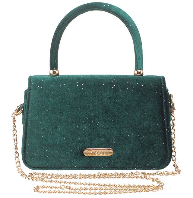 Velvet Stardust bag Green