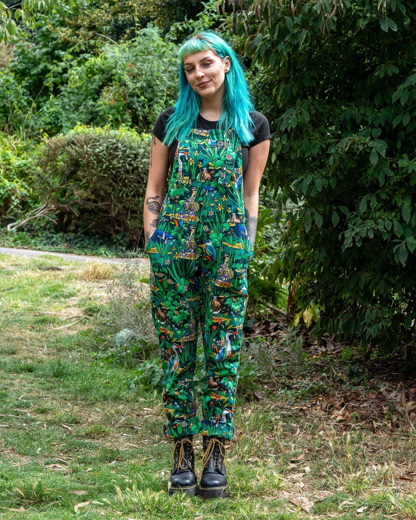Pond Birds Stretch Dungarees