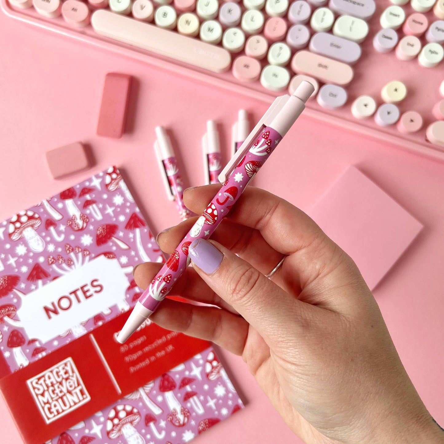 Pink Mushroom Pen