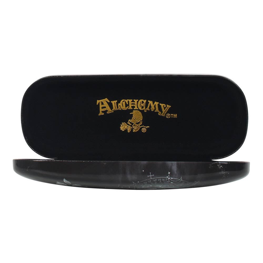 Grimalkin's Glass Gothic Cat Glasses Case by Alchemy