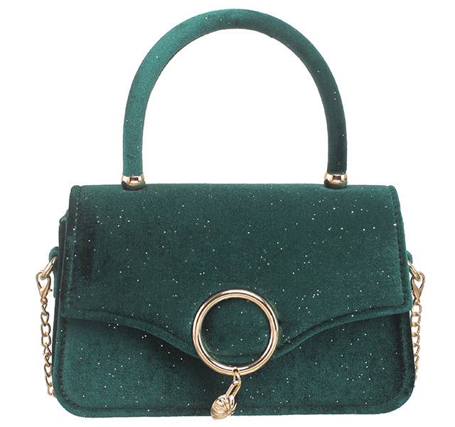 Velvet Stardust bag Green